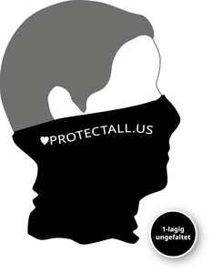  Schlauchschal Erwachsene (schwarz) PROTECTALL.US